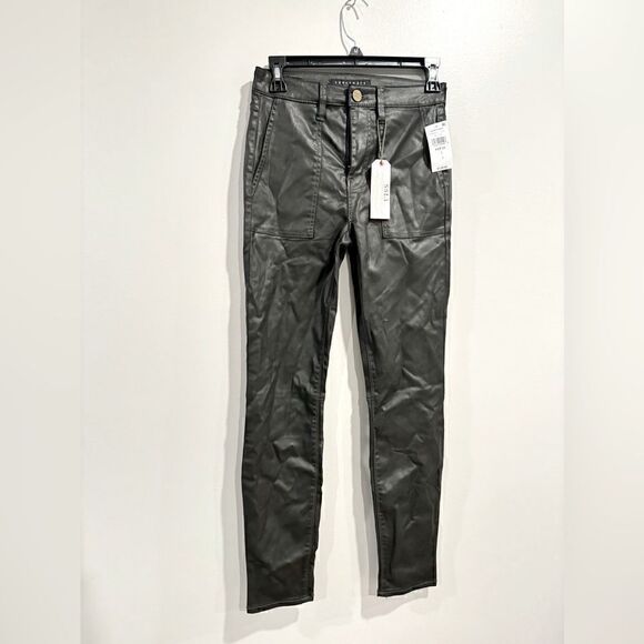 SANCTUARY High-Rise Stretch Denim Ankle Jeans Fitted Skinny-Leg Women's 25“olive - Picture 5 of 8